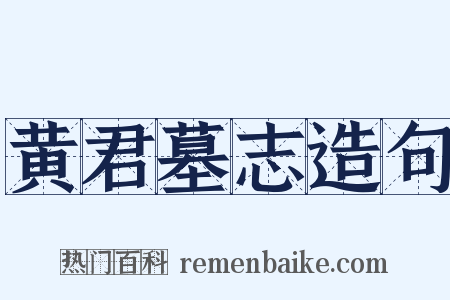 黄君墓志造句是什么意思的图片